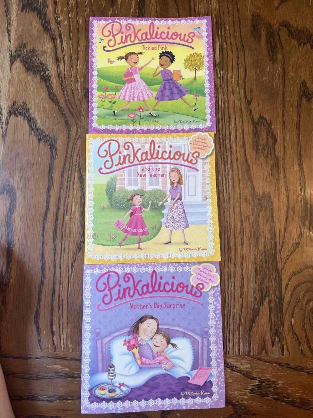 Pinkalicious Lot Of 3 Childrens Paperback Books By Victoria Kann